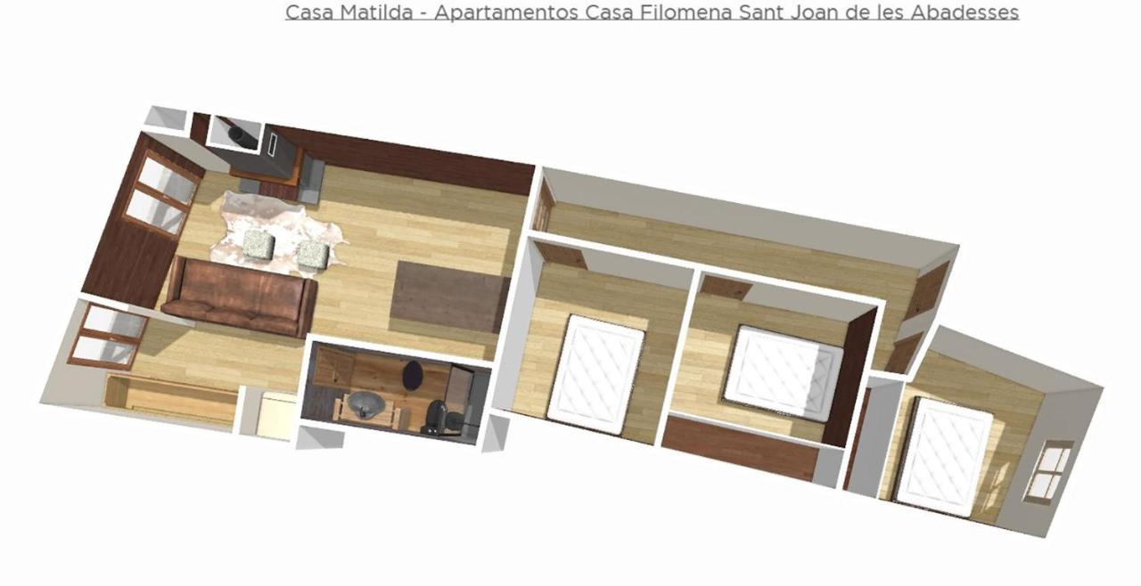 Casa Matilda - Apartamento Con Chimenea, Vistas, Rustico-Elegante En El Centro Sant Joan de les Abadesses Exteriér fotografie